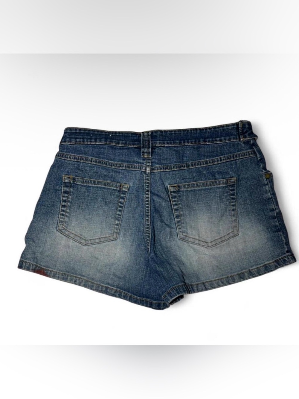 Vintage Y2K No Boundaries blue denim micro shorts with belt Junior Size 11🪷 - Picture 2 of 6